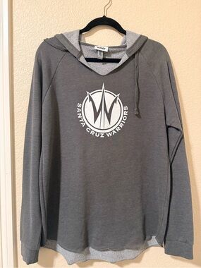 Santa Cruz Warriors Gray Hooded Long-Sleeve Shirt